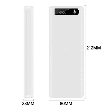 10*18650 Power Bank Case Dual USB Mobile Phone Fast Charger Storage DIY Shell Digital Display 18650 baterija Holder Charging Box