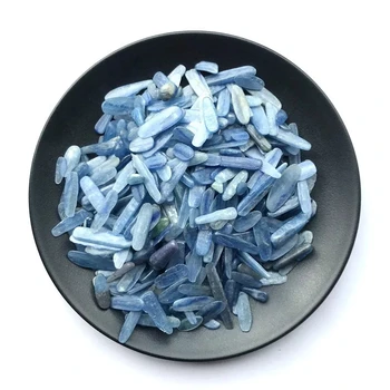 100 g Prirodni кианит polirani kvarcni tanka kriška oblik plava boja kristala srušio šljunka цианитовый dragulj za ozdravljenje Chris