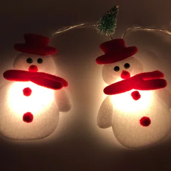10шт Snjegović led svjetla Sretan Božić svjetlo redak deco za dom Božićno drvce vješanje ukrasa djeca poklon igračke