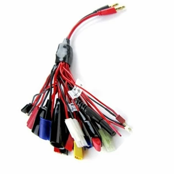 19 in 1 19-in-1 Lipo Battery Charger Adapter Convert Cable Banana Plug to Traxxa/JST/FUTABAS/T-Plug/XT60/EC3/EC5/Hxt 4MM/TAMIYAS