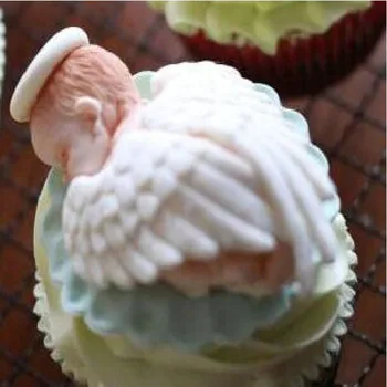 2 kom./compl. slatka beba, a Angel wing kalup silikonski kalup dekoracije torte kalup za sapun čokolada kalup za pečenje alati