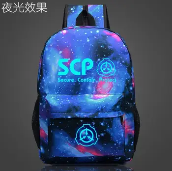 2020 topla SCP srebrne ruksak lampica Noctilucous ženski muški student škola ramena putovanja torbe za laptop