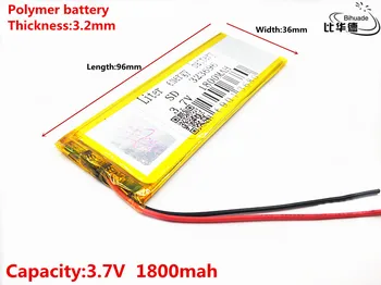 3.7 V 1800mAh 323696 litij-polimer Li-Ion li-ion punjiva baterija Lipo cells za tahografa MP5 Tachograph interphone PDA