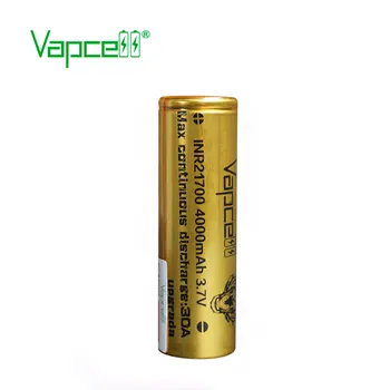 4kom VAPCELL INR 21700 bateriju od 4000mAh punjiva litij baterija 30A za maglu elektroničkih uređaja baterija 3.7 V