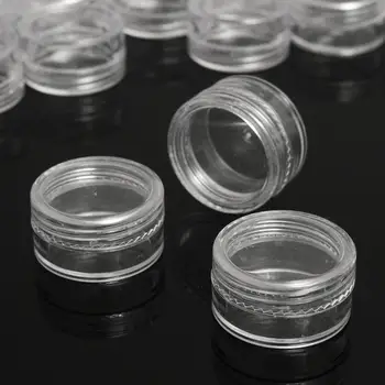 50 kom. / lot 5 g uzorka transparentno krema Jar Mini kozmetički boce, kontejneri transparentno lonac za nail art mali jasno konzerviranje banke tin za sjajilo