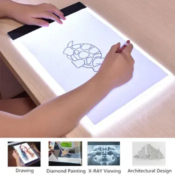A4 grafički tablet LED digitalni bezstupanjski raspada crtanje tablice jastučići svjetlosna kutija odbora za kopiranje e-slikarstvo pisanje tablete