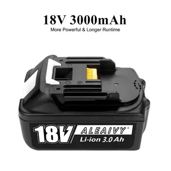 Aleaivy Original 18V 3000mAh za Makita akumulatorska baterija uređaja sa LED i lithium-ion zamjena LXT BL1860B BL1860 BL1850