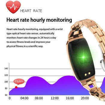 B72 Women Smart Watch vodootporan IP67 monitor srčane fitness narukvica Smartwatch Smart Band narukvica