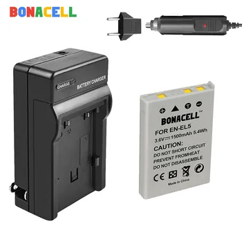 Bonacell 1500mAh EN-EL5 Digital Camera Baterija + punjač za Nikon Coolpix P4 P80 P90 P100 P500 P510 P520 P530 P5000 P5100 5200