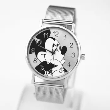 Brand moda kobiet zegarka 2020 Mickey novi luksuzni kvarcni satovi Lady tanak inox rešetke remen satovi ženski satovi