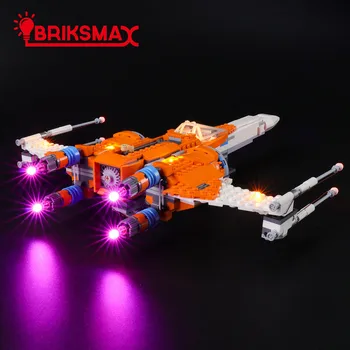 BriksMax Led Light Kit za 75273 Star War Poe Dameron'S X-wing Fighter, Romote Control Editon