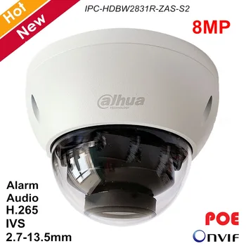 Dahua 8MP IP kamera POE Audio Vanjski Video Nadzor 4K kamera IR 40m H. 265 2.7-13.5 mm IVS H. 265 IPC-HDBW2831R-ZAS-S2