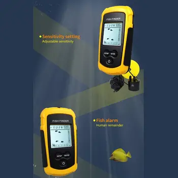 FF1108-1 prijenosni sonar alarmi sonara sonara 0.7-100M Senzor senzor dubinu #B3 žuta