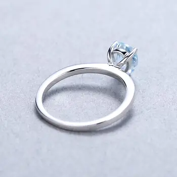 GEM'S BALLET 1.31 Ct kruška prirodni nebo-plavi topaz vjenčani prsten 925 sterling srebra comfort Fit prsten za žene svadbeni nakit