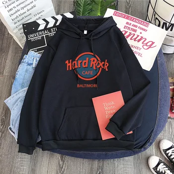 Hard Rock Caffe Majica Žene Estetski Rakije Puloveri Veste Melville Svakodnevni Roza Veste I Trend Odijelo