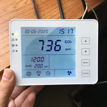 Home monitor CO2 i kontroler upravlja novim zrakom razmjenom modbus TCP/relay output