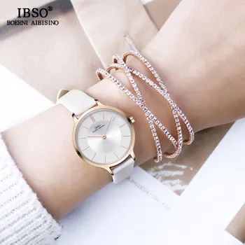 IBSO 2019 Women Luxury Watch With Bracelet Fashion Female Crystal Bangle Watch Set valentine ' s Day Gift For Ladies