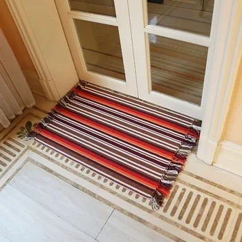 Japan pamuk tepih za dnevni boravak Kuhinja mat ručno tkanje kićanka moliti mat Spavaća soba Predsoblje tepih ulaz tepih za kupaonicu, tepisi