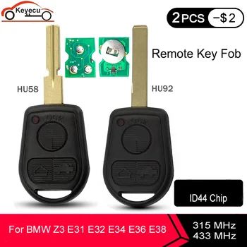 KEYECU 315Mhz 433MHZ ID44 PCF7935 Chip 3 Button KYDZ Remote Key Fob za BMW Z3 E31 E32 E34 E36 E38 E39 E46 Z3i HU58 / HU92 Blade