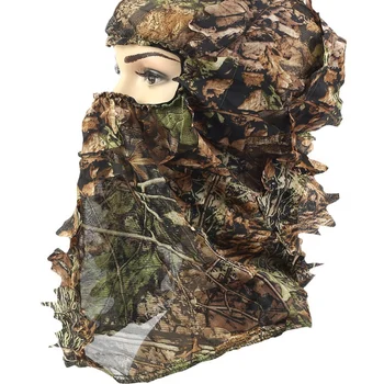 Kamuflaža lov hladno 3D maska za lice kapa otvoreni lov ribolov šlem kamuflaža šešir