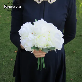 Kyunovia umjetna svila Božur DIY svadbeni buket, Buket svadbeni nakit za Vjenčanje cvijeće buket D84