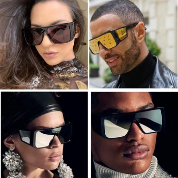 Luksuzni brand oversize Shield sunčane naočale za muškarce trg velike okvira sunčane naočale žene 2019 ветрозащитные cool crne zaštitne naočale