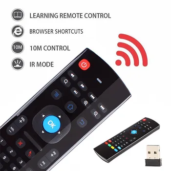 MX3 2.4 G bežična tipkovnica kontroler daljinski upravljač Air Mouse za Android Smart 7.1 TV Box X96 Mini S905w Tx3 Tvbox