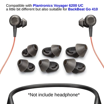 Misodiko Slušalice Eargels Eartips Kit za Plantronics Voyager 6200 UC / BackBeat GO 410 slušalice-rezervni dijelovi uho gelovi savjeti