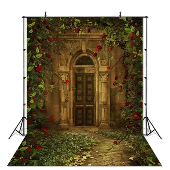 Mistično dvorac Ruža ljepotica i zvijer pozadina fotografije fantasy priče Rođendan podloga za foto-studio rekvizite