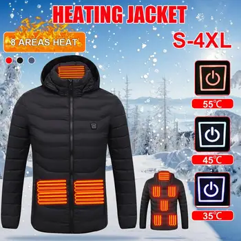 Moda Muškarci Žene električna jakna s grijanjem grijanje prsluk USB toplinska topla tkanina pero topla rasprodaja plus size zimska jakna