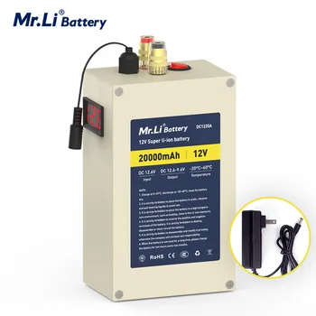 Mr.Li 12V 20Ah ionska Punjiva baterija sa ugrađenim BMS za vanjsko napajanje kućanskih aparata u moru sonara