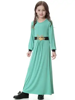 Muslimanska djevojka odjeća djeca ogrtač, Haljina je turski Dubai moda pulover musliman Abaja haljina arabic bogoslužje Abaja Y149