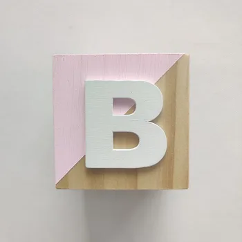 Nordic Pink Alphabet Number Blocks Set Kids Wooden Letter Building Blocks Obrtni Early Learning Razvojne Igračke Dekor Dječje Sobe