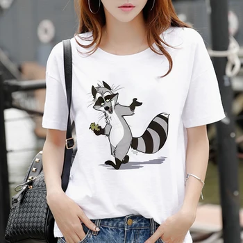Novi proizvodi Ženska t-shirt moda slatka crtani film Fox print Ženska t-shirt Harajuku ljeto s kratkim rukavima svakodnevni t-shirt majice