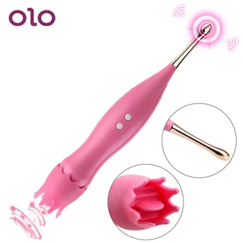 OLO moćan magični štapić AV vibrator G Spot maser jezik lizati klitoris i bradavice vibratori stimulator klitorisa seks igračke za žene