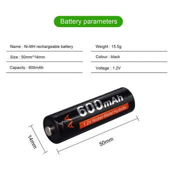 PALO AA baterija baterija baterija baterija baterija 1.2 V AA baterija 600mAh Ni-MH prethodno napunjen akumulator Baterias AA za kamere