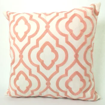 Pink jastučnicu slatka cvijet geometrijski vez jastučnicu s kauč-krevet jednostavan kućni dekorativni 45x45cm kauč na razvlačenje