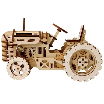 Robotime ROKR DIY mehanički zračne prijenos Traktor model zgrade kit 3D drvene slagalice skupštine igračke za djecu tereta pada LK401
