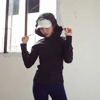SALSPOR jesen sport Ženska teretana odjeća munje s kapuljačom vanjski sportska odjeća Žena trening teretana odjeća dugih rukava fitness vrhovima