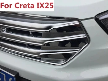 Stil vozila za Hyundai Creta IX25 2016 2017 ABS kromirani vanjski prednja rešetka utrkujući ventilacijski otvori poklopac završiti Uređenje okvira