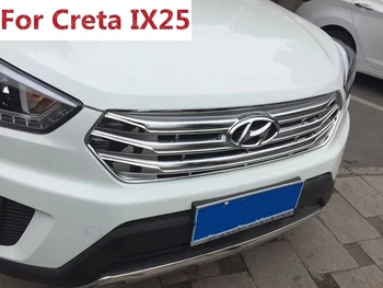Stil vozila za Hyundai Creta IX25 2016 2017 ABS kromirani vanjski prednja rešetka utrkujući ventilacijski otvori poklopac završiti Uređenje okvira