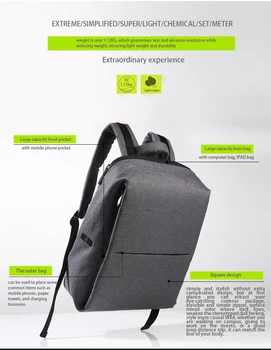 Svakodnevni muškarci ruksak torba fakultet torba velika putovanja laptop ruksak, pogodan za 15-17 cm Vodootporan ruksak unisex školski đačka