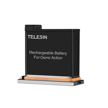 TELESIN 3 Battery Pack + 3 Mjesta Storage Battery Smart Charger TF Card Storage Box za pribor DJI Osmo Action Camera