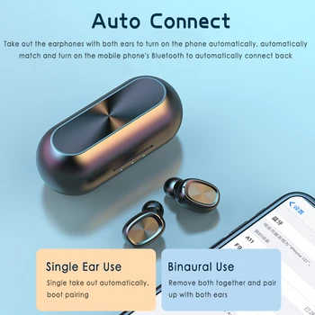 Visoka kvaliteta TWS Bluetooth 5.0 slušalice su Bežične slušalice mikrofon sportski vodootporni mini slušalice slušalice za IOS, Android