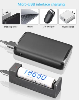 Visoki kapacitet 3.7 V 3200mAh 18650 li-ion punjiva litij baterija punjač USB prijenosni punjač za laser svjetiljku