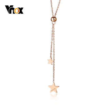Vnox elegantne ženske zvijezde Šarm ogrlicu Y ogrlice od nehrđajućeg čelika kićanka djevojka ženske, pribor za stranke