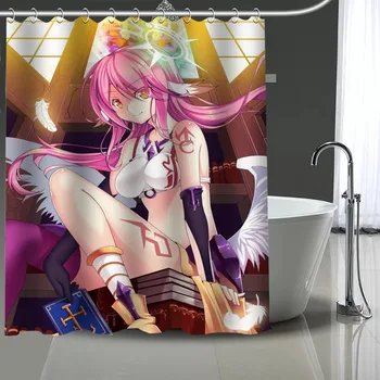 Vruće prodaje custom anime nema igre nema života zavjese za tuširanje DIY kupaonica zavjese tkanine моющийся poliester za kupaonicu, Art Dekor