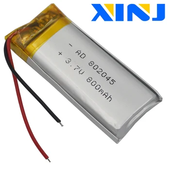 XINJ 3.7 V 800mAh li-polimer baterija lipo cell 802045 za kameru DVC DVR GPS music player zvučnik vožnje telefon sat