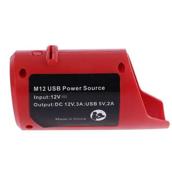 Zamjena USB DC12V M12 punjač za Milwaukee 49-24-2310 48-59-1201 litij baterija lagan prijenosni bežični napajanje