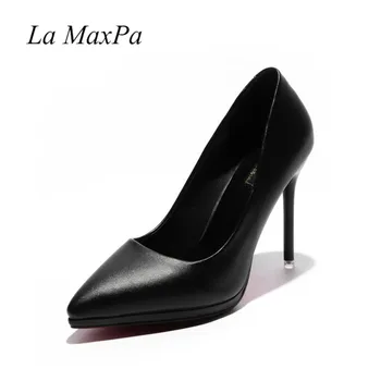 Žene jeftini klasični dizajn Oštar čarapa akt crne lakirane kože pumpe office dame formalne 10 cm visoke potpetice haljina cipele za vjenčanje